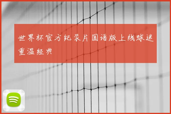 世界杯官方纪录片国语版上线球迷重温经典